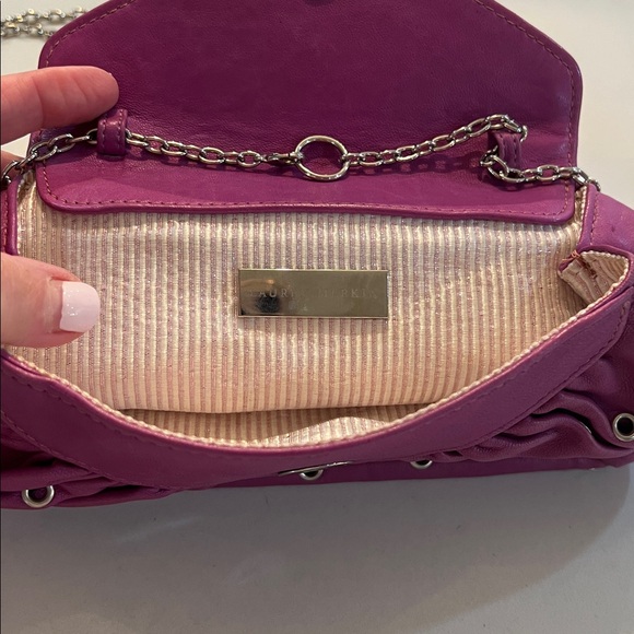 Lauren Merkin Magenta Eyelet Clutch or Crossbody - Picture 5 of 9